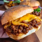 Beef and Cheddar Sloppy Joes