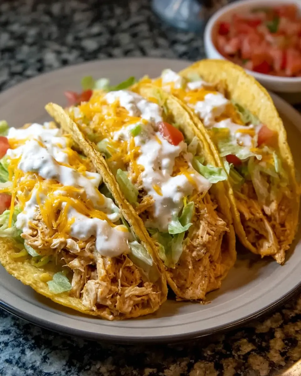 Slow Cooker Cheesy Ranch Chicken Tacos: Easy Family Favorite