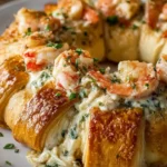 Garlic Butter Seafood Shrimp and Crab Crescent Ring