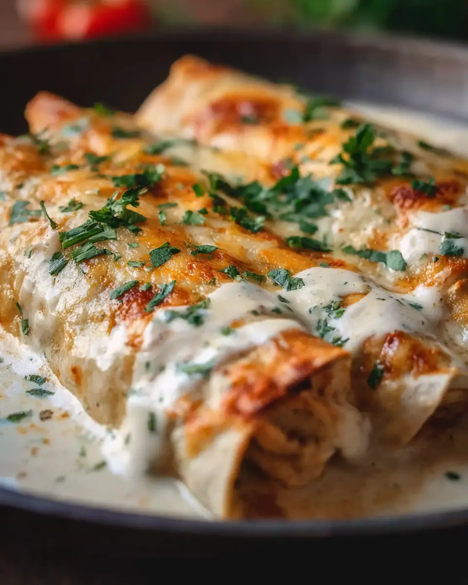 Delicious Chicken Enchiladas with Sour Cream White Sauce Made Easy