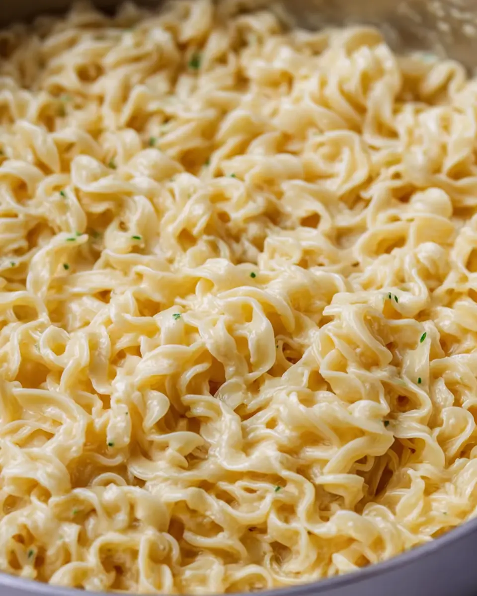 Creamy Cafeteria Noodles: Indulgent Comfort with Turkey Bacon