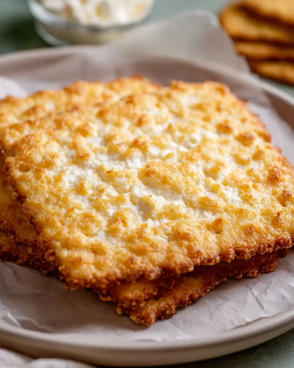 3-Ingredient Cottage Cheese Cheese Crackers for Guilt-Free Snacking