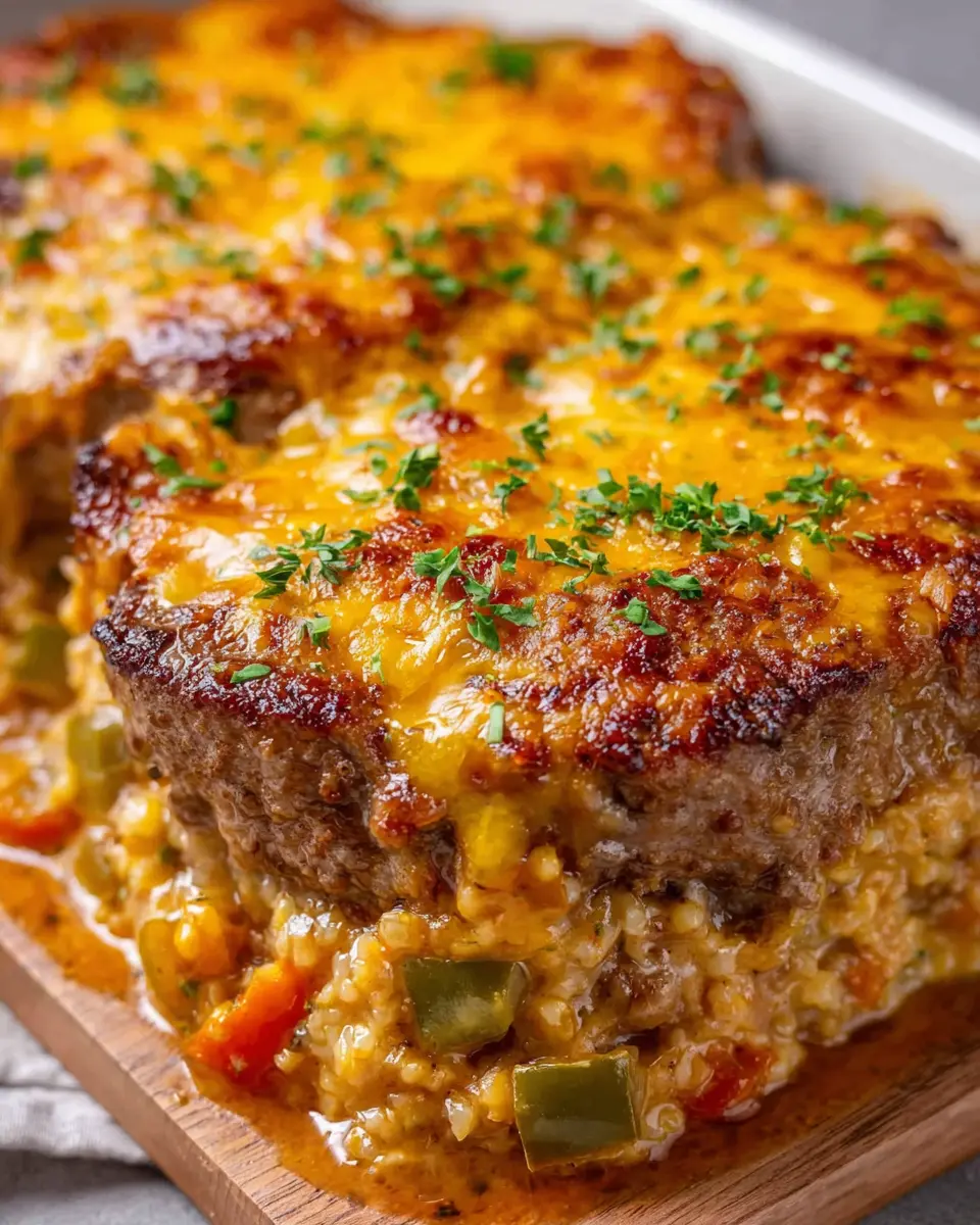 Smothered Cheddar Beef Chop Bake: A Cozy and Cheesy Delight
