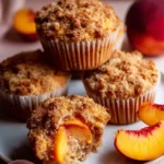Peach Crumble Muffins