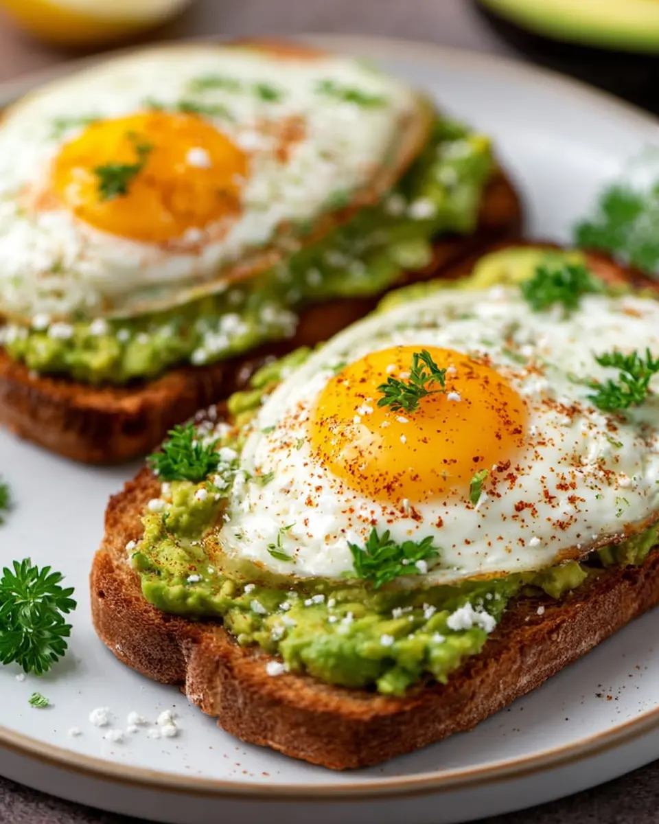 Avocado Egg Toast Elevated: A Delicious Twist with Turkey Bacon