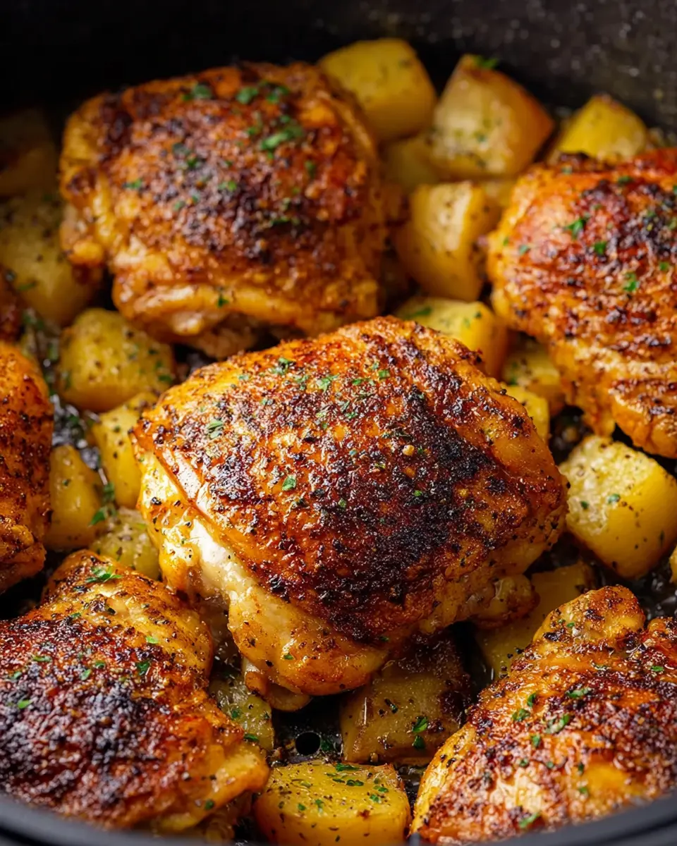 Air Fryer Chicken Thighs with Potatoes: Easy, Juicy Comfort Dish