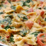 Creamy Spinach and Tomato Bowties Recipe