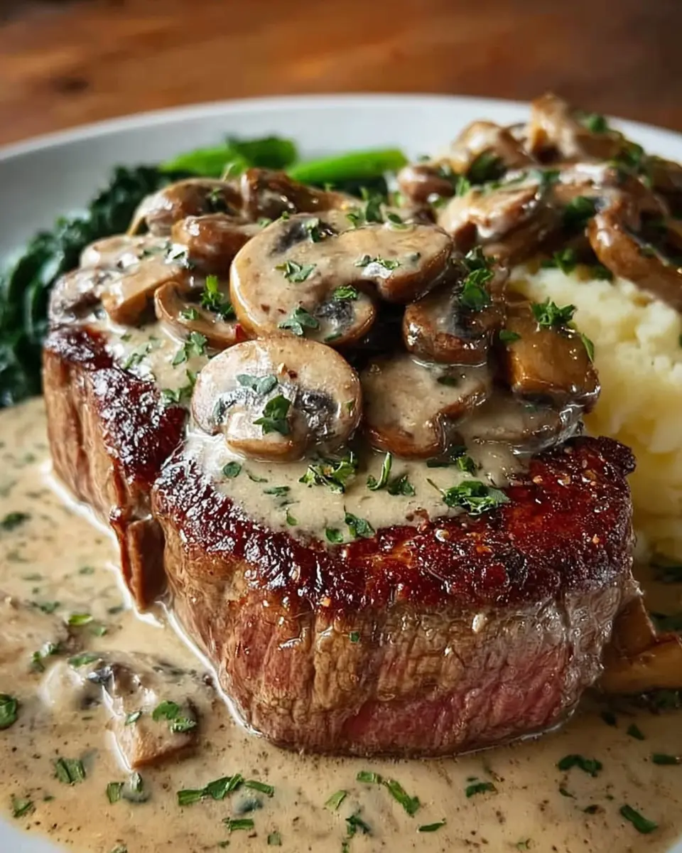 Steak with Creamy Mushroom Sauce: A Juicy Indulgence at Home