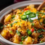 Crockpot Cheesy Taco Potatoes