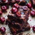 Roasted Chocolate Cherry Brownies