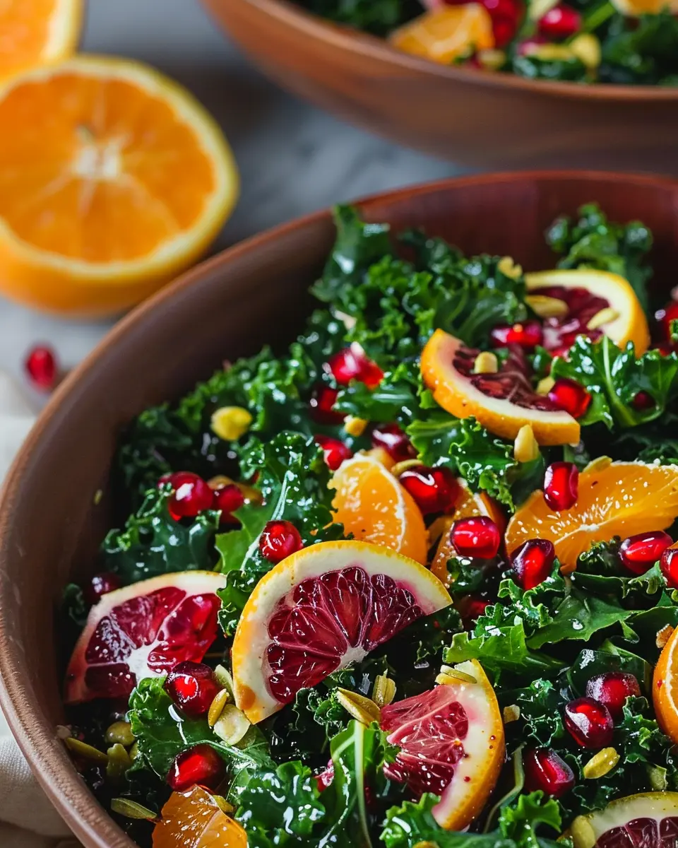 Citrus Pomegranate Kale Salad: A Refreshing Honey-Lemon Delight