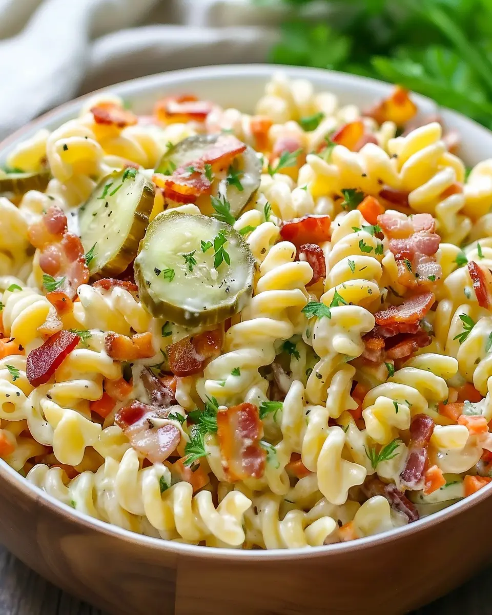 Dill Pickle Turkey Bacon Pasta Salad That Will Wow You