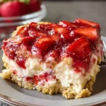 Irresistible Strawberry Cheesecake Dump Cake