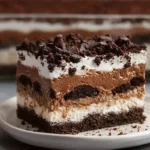 No Bake Chocolate Cookie Layer Dessert