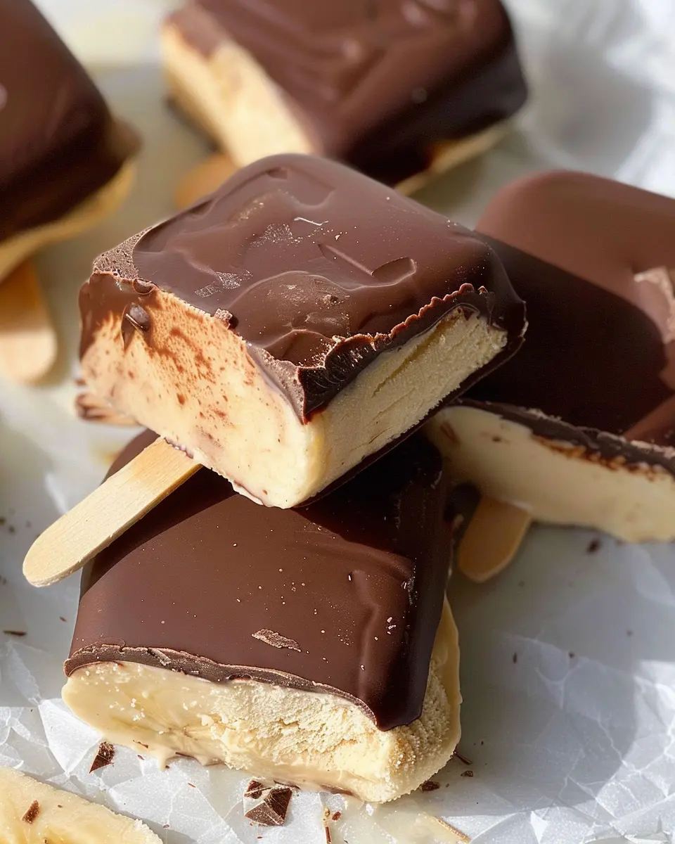 Chocolate Covered Banana Ice Cream Bars: The Best Homemade Treat