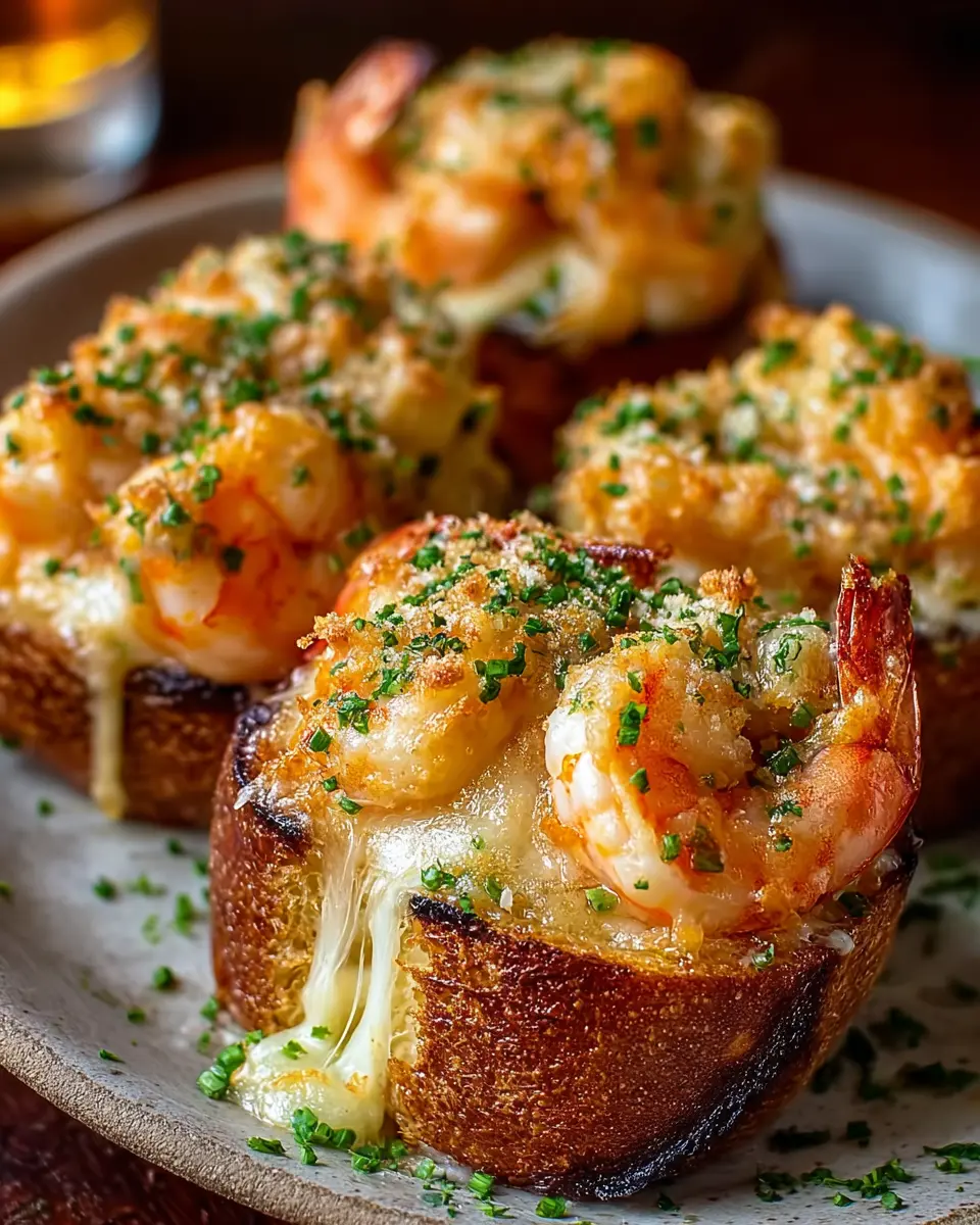Cheesy Garlic Butter Shrimp and Crab Toast Bombs: Indulgent Delight