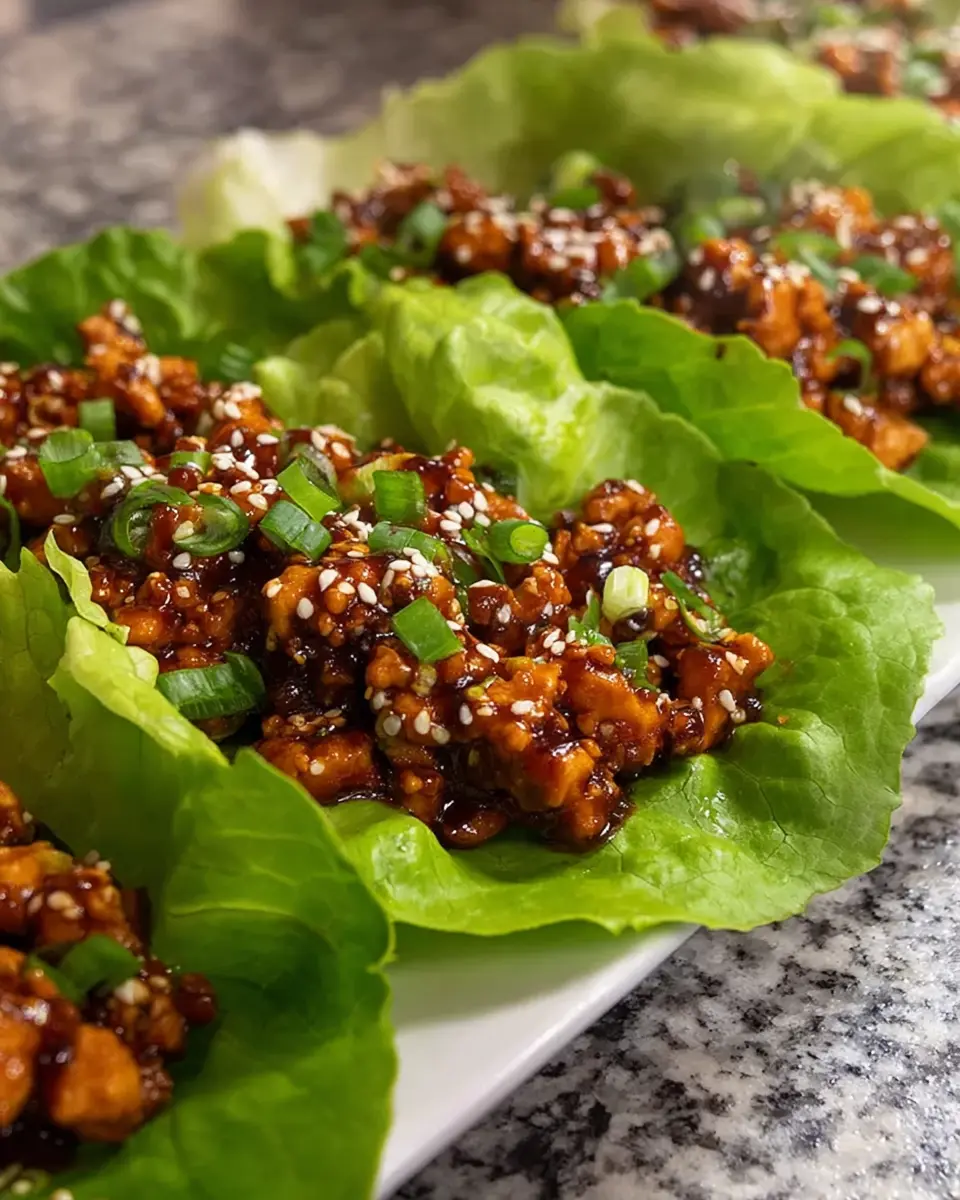Sticky Sesame Chicken Lettuce Wraps: Easy, Flavorful & Fresh