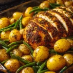 Ultimate Spiced Roasted Chicken with Baby Potatoes and Green Beans