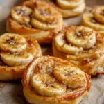 4 Ingredient Puff Pastry Banana Pinwheels