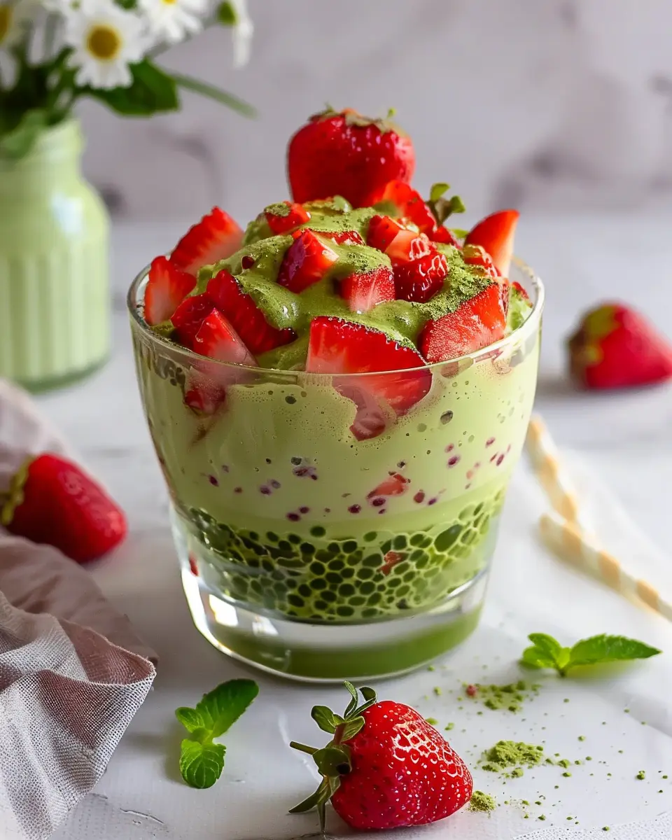 Strawberry Matcha Sago: A Refreshing and Easy Dessert Delight