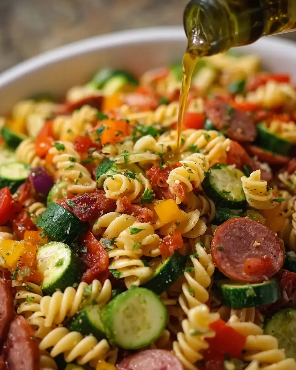 Zesty Pasta Salad with Turkey Bacon: A Fresh Take on Flavor