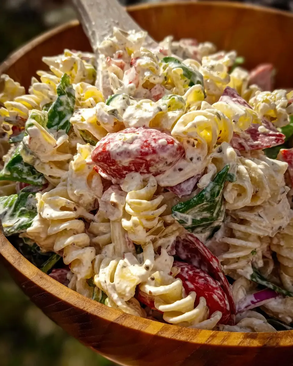 Italian Combo Pasta Salad Recipe: Easy Twist with Turkey Bacon and Chicken Ham