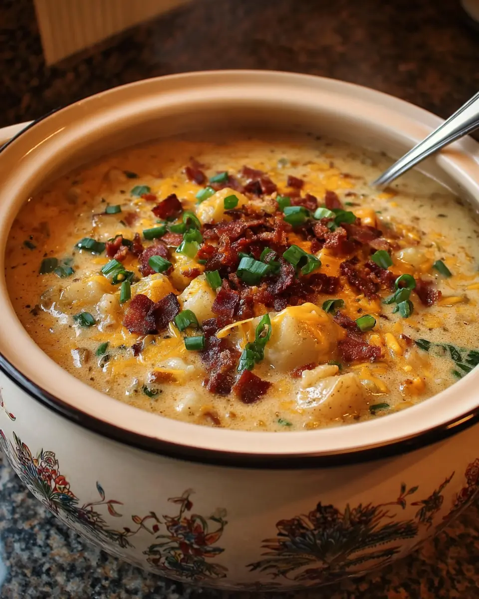 Crock Pot Crack Potato Soup: Indulgent Comfort with Turkey Bacon