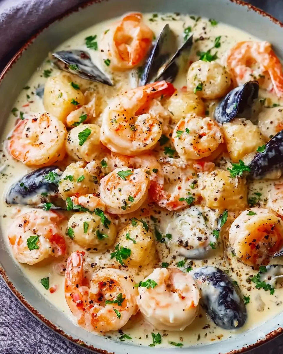 Seafood Mix in Cream Sauce: Easy Recipe for a Cozy Dinner