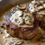 Filet Mignon in Creamy Mushroom Sauce