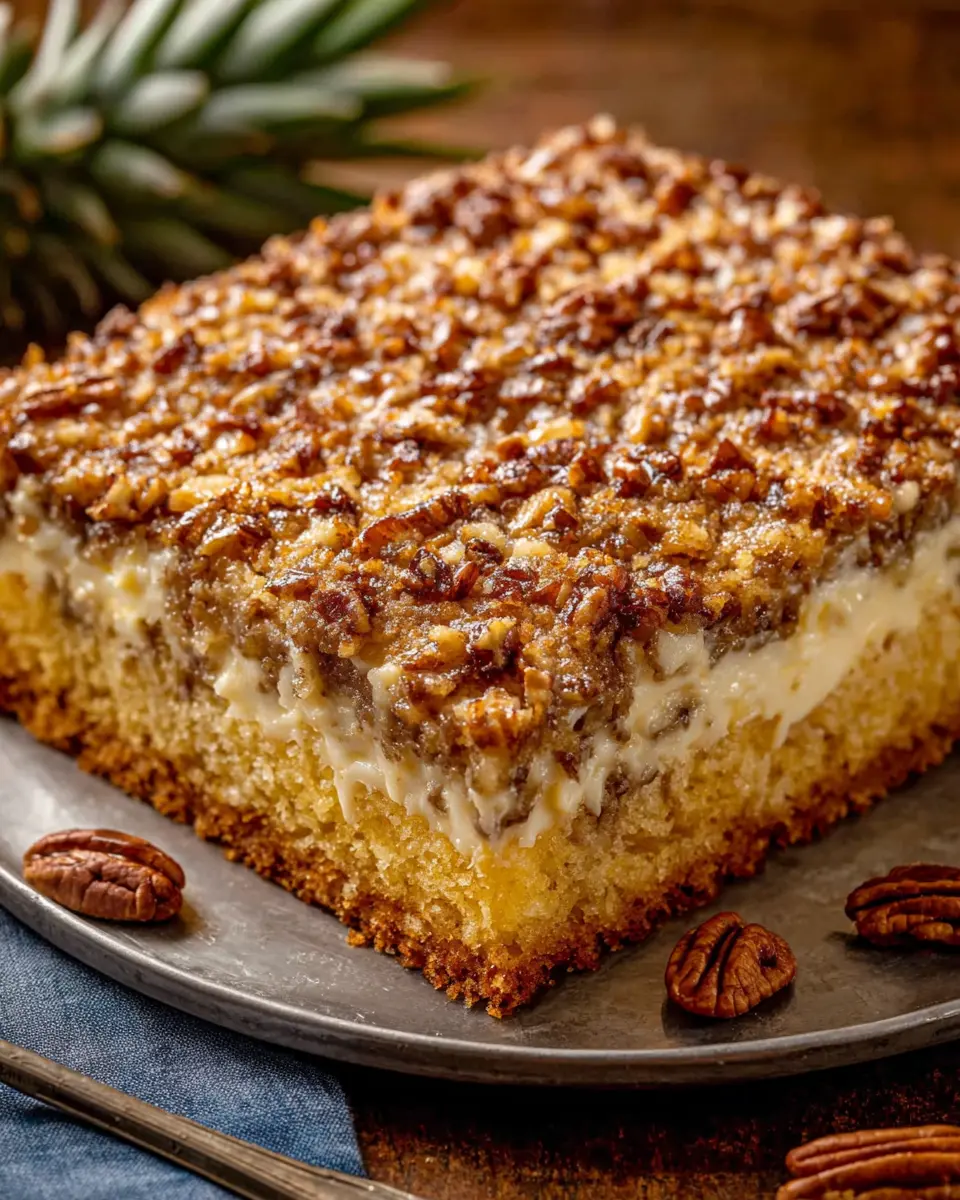 Southern Creamy Pineapple Pecan Cake: The Best Homemade Delight