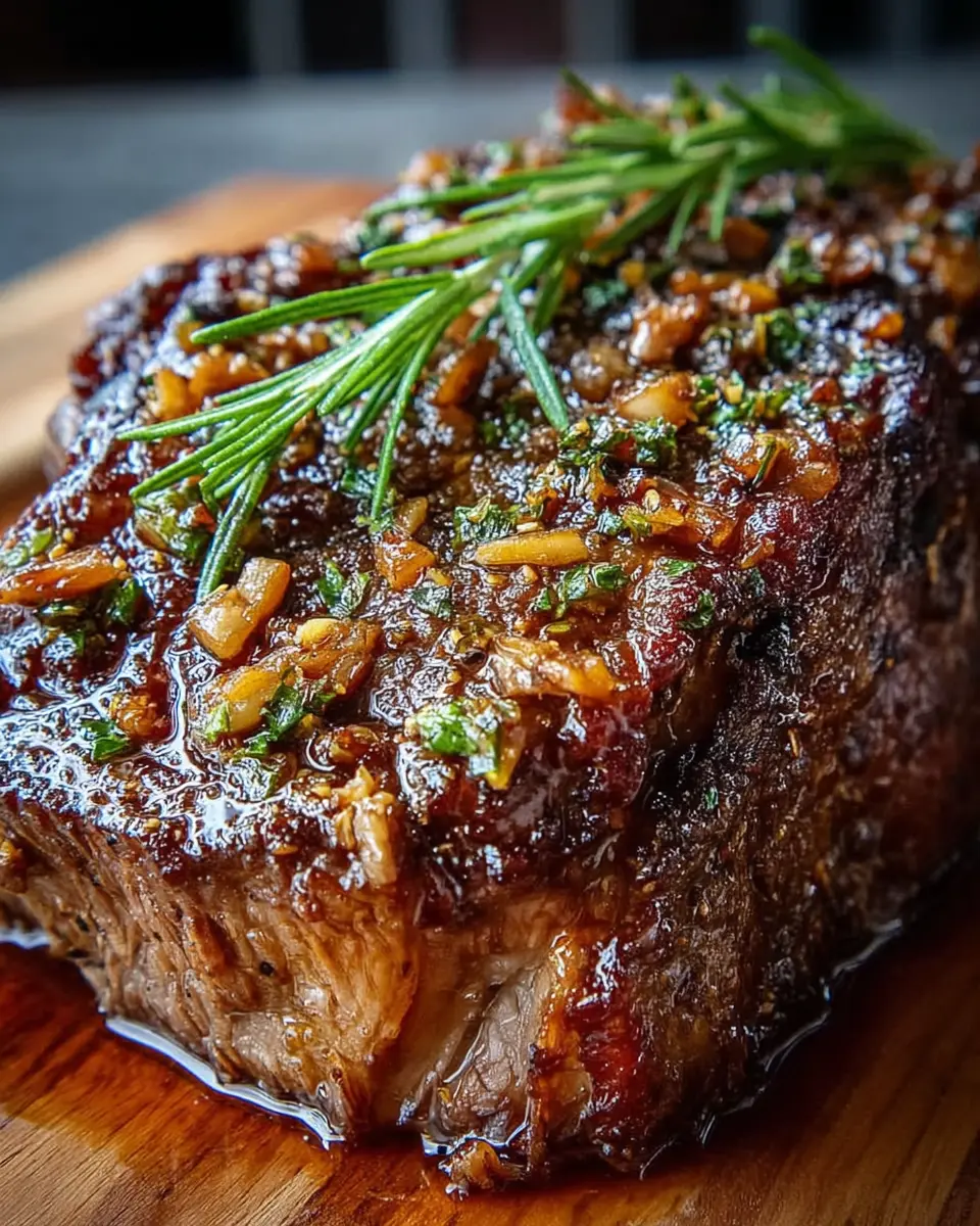 Slow Roasted Garlic Honey Beef Shoulder: Easy and Indulgent Recipe