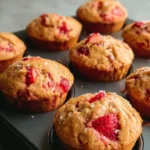 3-Ingredient Strawberry Protein Muffins
