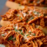 Crockpot Shredded Marinara Chicken