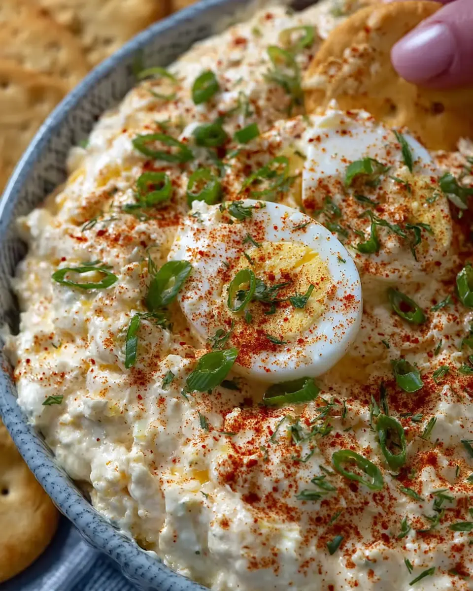 Creamy Deviled Egg Dip with Turkey Bacon: The Best Comfort Snack