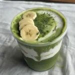 Easy Banana Cream Matcha Latte
