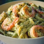 Creamy Pesto Shrimp Pasta