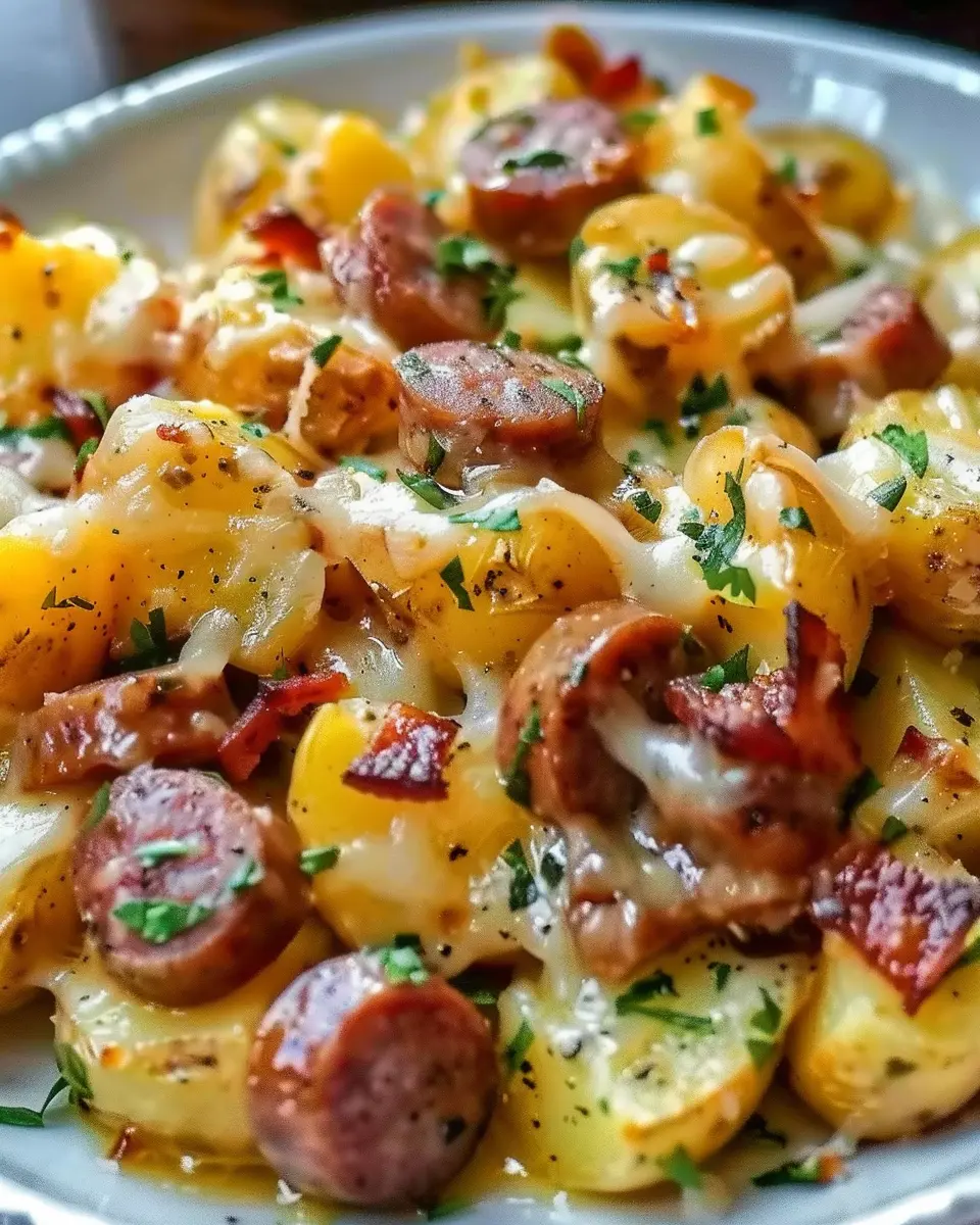 Cheesy Ranch Potatoes and Smoked Sausage: A Comforting Delight