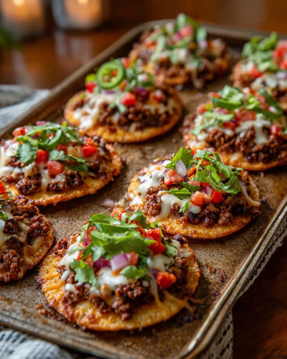 Spicy Beef &amp; Bean Crunch Mini Pizzas: Easy Flavorful Treats