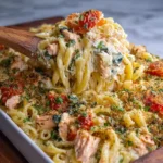 Salmon Feta Pasta Bake