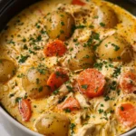 Creamy Cheesy Crockpot Chicken Stew