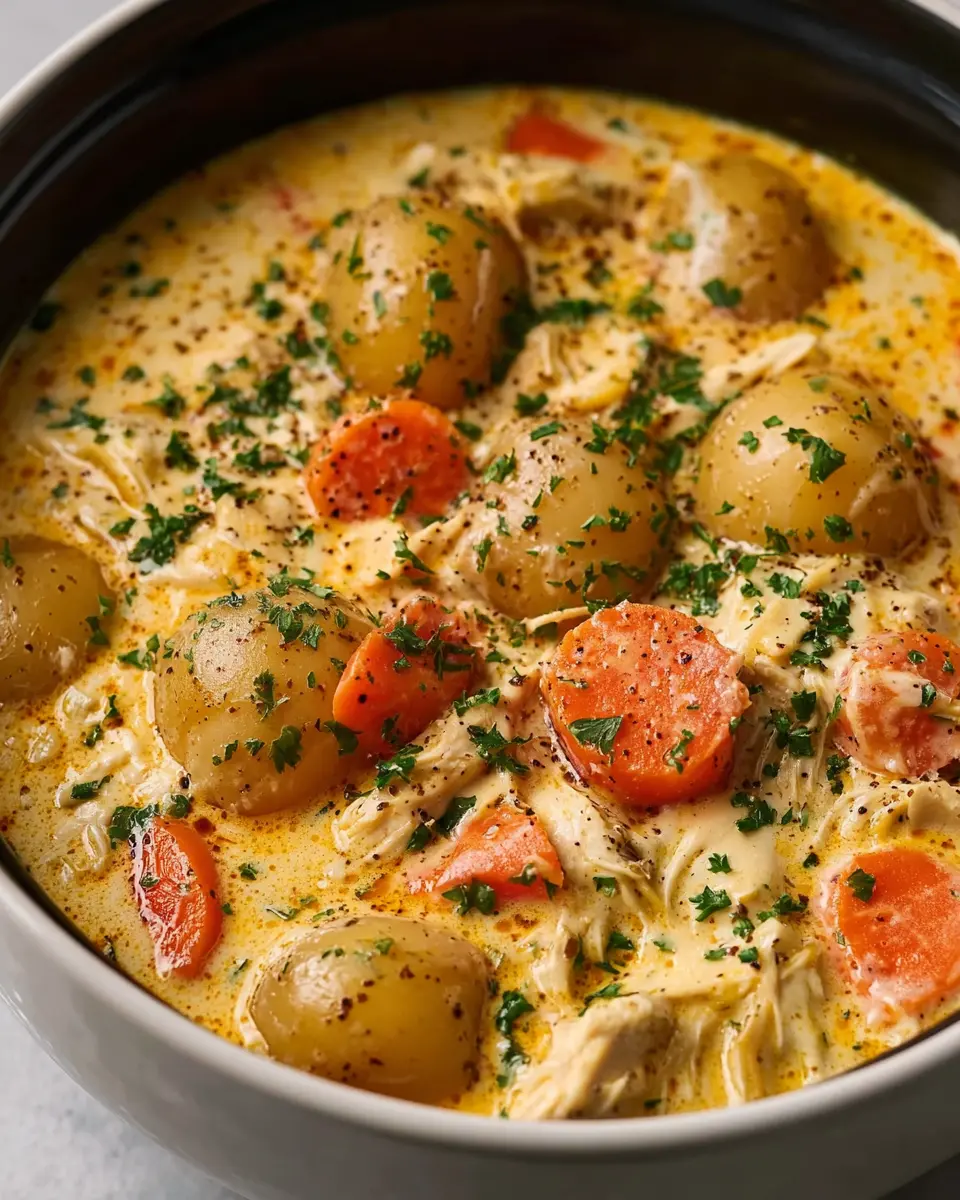 Creamy Cheesy Crockpot Chicken Stew – The Best Cozy Comfort Food