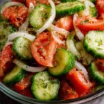 Marinated Cucumbers Onions and Tomatoes