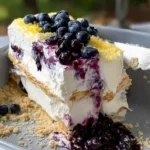 Lemon and Blueberry Ice Box Cake