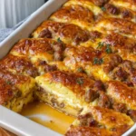 Pancake Sausage Casserole Bake