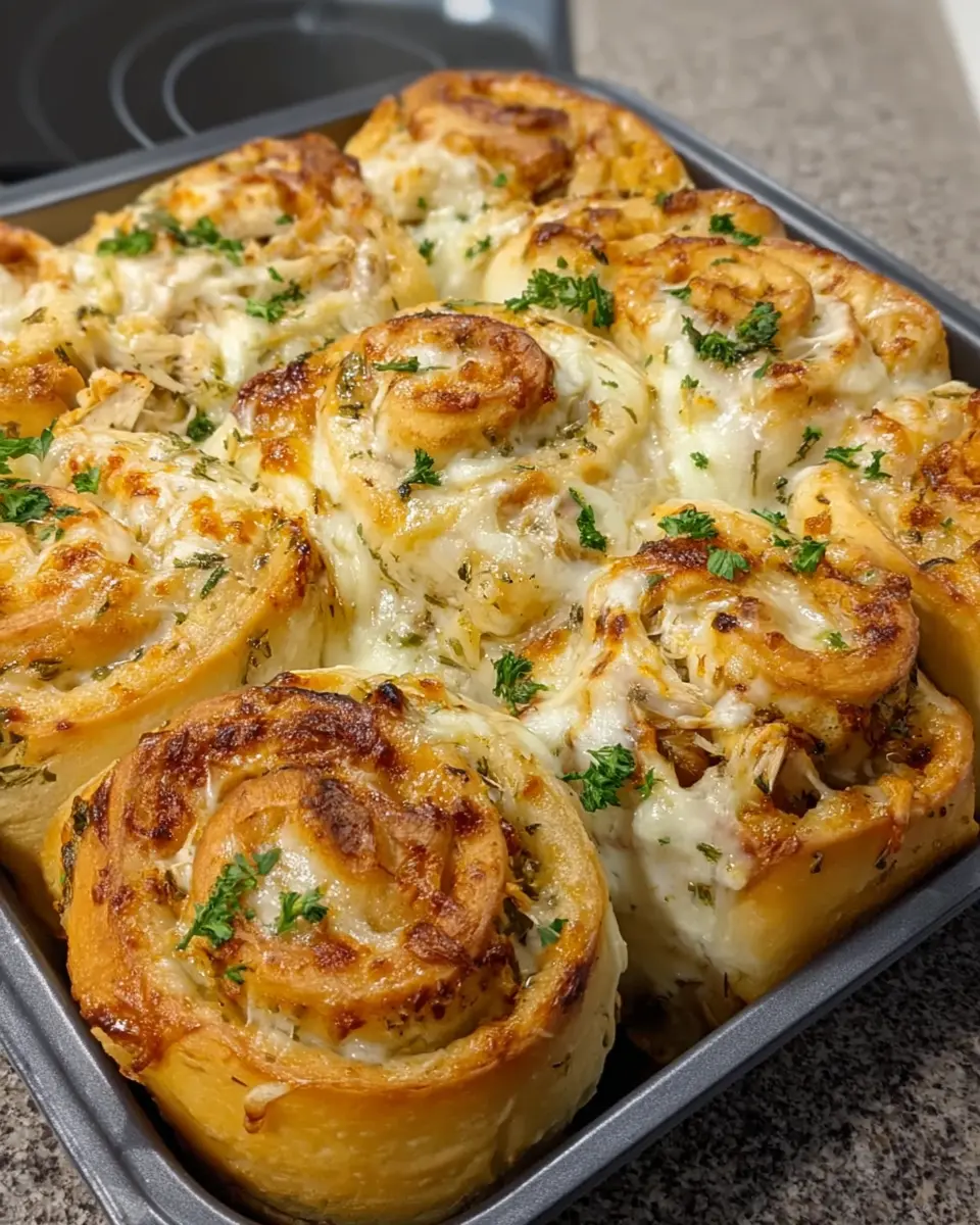 Garlic Chicken Alfredo Pizza Rolls: Easy Comfort Food Delight