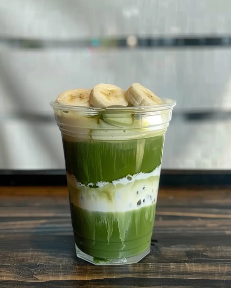 How to Make an Iced Banana Cream Matcha Latte That’s Indulgent