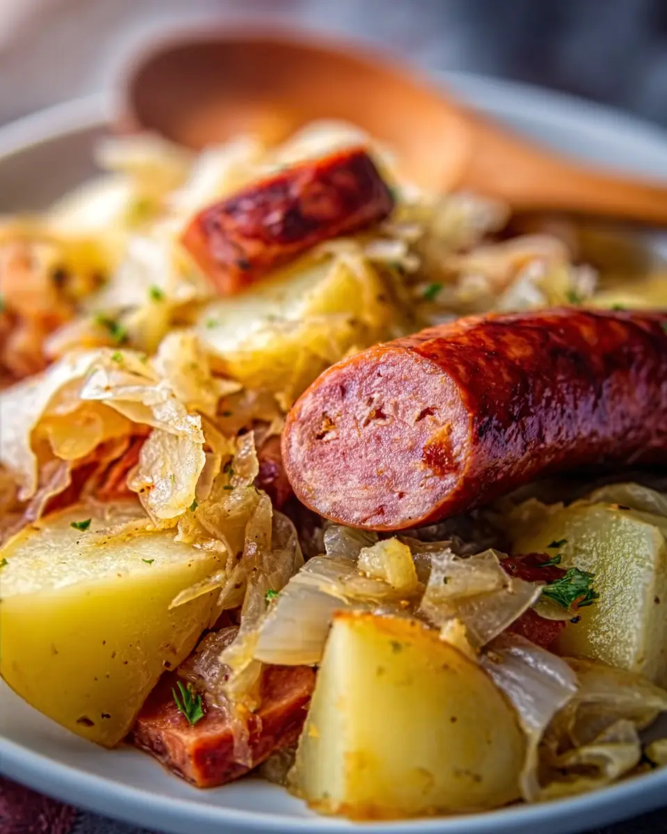 Crockpot Polish Sausage: Easy Sauerkraut and Potato Delight