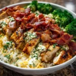 Garlic Butter Chicken Turkey Bacon Loaded Bowl