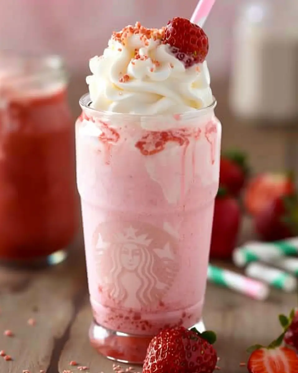Starbucks strawberry creme frappuccino: Easy homemade delight