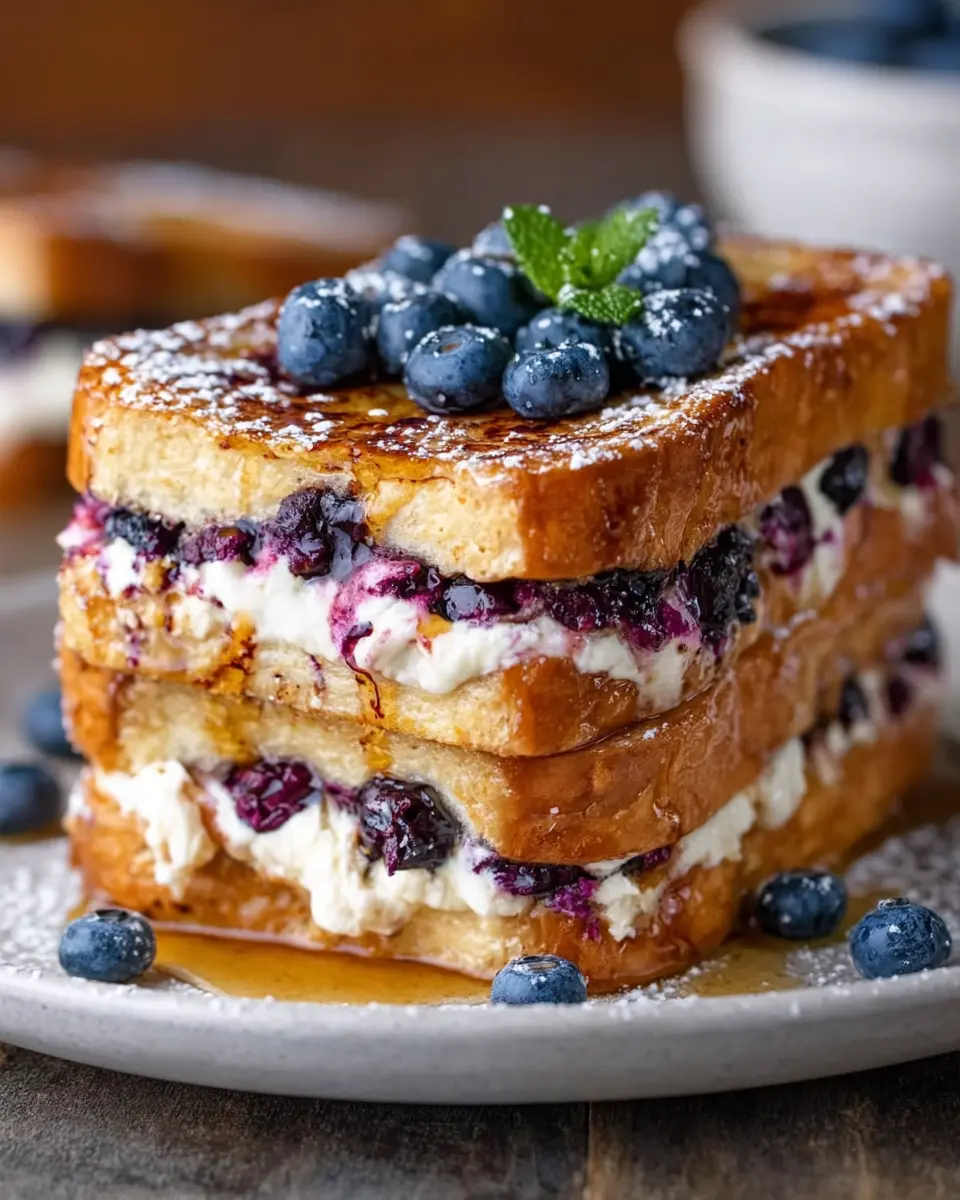 Blueberry Cheesecake Stuffed French Toast: The Best Weekend Treat